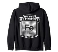 In My Element Funny Blacksmith Iron Worker Periodic Table Zip Hoodie