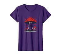 in My Element: Whimsical Mushroom Forest Adventure T-Shirt, Women, Purple, Large