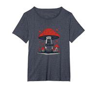 in My Element: Whimsical Mushroom Forest Adventure T-Shirt, Women's Plus, Heather Blue, 2X