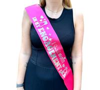 In My Engagement Era Sash - Hen Party Taylor Bridal Bride Bridesmaid Swift Bachelorette Occasion Glitter Sash Gift Present (Black)