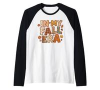 in My Fall Era Cozy Autumn Patchwork Design Raglan Baseball Tee
