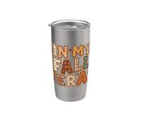 in My Fall Era Cozy Autumn Patchwork Design Stainless Steel Insulated Tumbler
