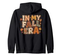In My Fall Era Cozy Autumn Patchwork Design Zip Hoodie
