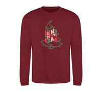 in My Festive Era Christmas Tree Bauble Jumper - Festive Merry Xmas Colour Design Comfortable Cozy Winter Present Gift (Small, Red)