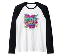 in My Field Day Era Teachers Students Kids Retro 1990s Raglan Baseball Tee