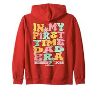In My First Time Dad Era Groovy 1st Time Daddy 2026 New Dad Zip Hoodie