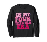 In My Four Year Old Era Girl Boy 4th Birthday Girl Woman Tee Long Sleeve T-Shirt