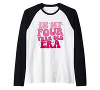 In My Four Year Old Era Girl Boy 4th Birthday Girl Woman Tee Raglan Baseball Tee