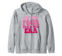 In My Four Year Old Era Girl Boy 4th Birthday Girl Woman Tee Zip Hoodie