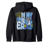 In My Hanukkah Era Jewish Chanukah Pajama Menorah Dreidel Zip Hoodie