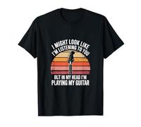 in My Head I’m Playing My Guitar Quote T-Shirt