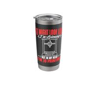 in My Head I'm 3D Print Machine Filament Funny 3D Printing Stainless Steel Insulated Tumbler