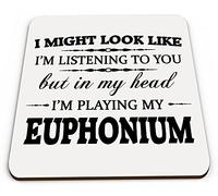 in My Head I'm Playing My Euphonium Novelty Gift Coaster