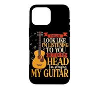 In My Head I'm Playing My Guitar Music Musician Guitarist Case for iPhone 16 Pro Max