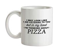 in My Head I'm Thinking About Pizza - 10oz - Ceramic Mug for Coffee/Tea