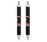 In My Head I've Pecked You 3 Times Ballpoint Pen for Office Work 2 PCS | Funny Retractable Pens Medium Point 0.5mm Soft Grip for Men Women