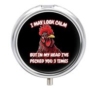 in My Head I've Pecked You 3 Times Pill Case 3 Compartment Pillbox