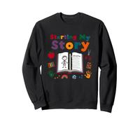 In My Kindergarten Era: Starting My Story Sweatshirt, Adult Unisex, Black, XXL