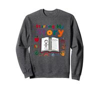 In My Kindergarten Era: Starting My Story Sweatshirt, Adult Unisex, Dark Heather Grey, S