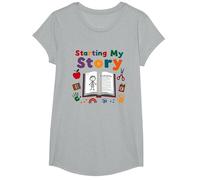 in My Kindergarten Era: Starting My Story T-Shirt, Girls, Heather Grey, Large