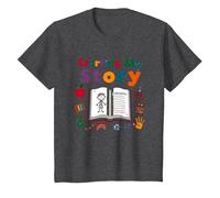 in My Kindergarten Era: Starting My Story T-Shirt, Kids, Dark Heather Grey, 8 Years