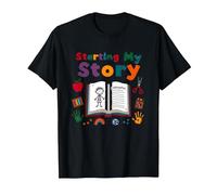 in My Kindergarten Era: Starting My Story T-Shirt, Men, Black, XL