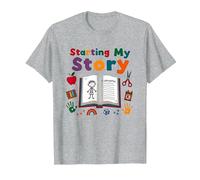 in My Kindergarten Era: Starting My Story T-Shirt, Men, Heather Grey, 6XL