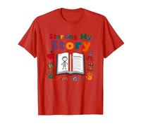 in My Kindergarten Era: Starting My Story T-Shirt, Men, Red, XL