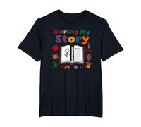 in My Kindergarten Era: Starting My Story T-Shirt, Men's Big and Tall, Black, 4X Tall