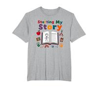 in My Kindergarten Era: Starting My Story T-Shirt, Men's Big and Tall, Heather Grey, 2X Tall