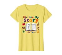 in My Kindergarten Era: Starting My Story T-Shirt, Women, Lemon, XS