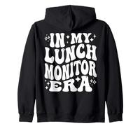 In My Lunch Monitor Era, Funny Lunch Lady Staff Zip Hoodie