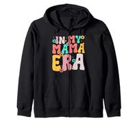 In My Mama Era Groovy Motherhood Family Parent Mom Life Zip Hoodie