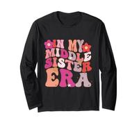 in My Middle Sister Era Retro Sister Toddler Kids Youth Long Sleeve T-Shirt