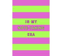 In My Note-Taking Era: Lined Notebook with 100 Pages | Green and Purple Striped Cover | Perfect for Notes, School, Writing, or Journaling