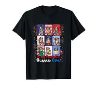 in My Patriotic Aussie Era 4th July US Flag Group Dogs T-Shirt
