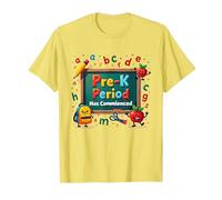 in My Pre-K Era: Period Has Commenced Fun School Quote T-Shirt, Men, Lemon, XL