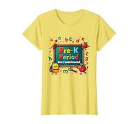 in My Pre-K Era: Period Has Commenced Fun School Quote T-Shirt, Women, Lemon, L