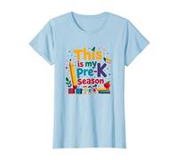 in My Pre-K Era: This is My Pre-K Season T-Shirt, Women, Baby Blue, XXL