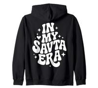 In My Savta Era, Proud Jewish Hebrew Grandma Zip Hoodie