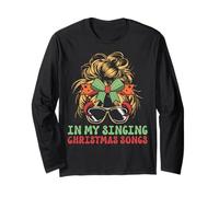 in My Singing Christmas Songs Era - Cute Groovy Xmas Long Sleeve T-Shirt
