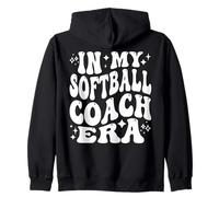 In My Softball Coach Era, Funny Softball Coaching Zip Hoodie