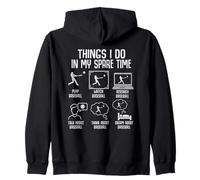 IN MY SPARE TIME: Play, Watch Research, Talk Dream BASEBALL Zip Hoodie