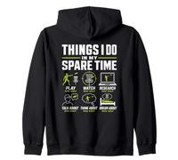 IN MY SPARE TIME: Play, Watch Research Talk Dream DISC GOLF Zip Hoodie