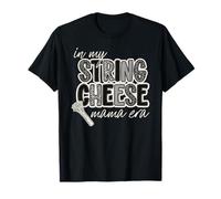 in My String Cheese Mama Era, Funny Checkered Toddler Mom T-Shirt
