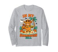 in My Summerween Era Highland Cow Halloween Beach Vacation Long Sleeve T-Shirt