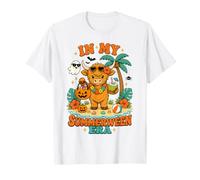 in My Summerween Era Highland Cow Halloween Beach Vacation T-Shirt