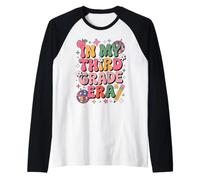 in My Third Grade Era Retro School Disco Teacher Vibes Art Raglan Baseball Tee