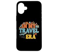 In My Travel Era Funny Traveler Airplane Summer Vacation Case for iPhone 16 Plus