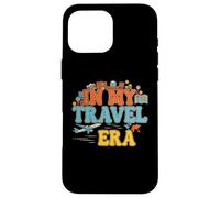 In My Travel Era Funny Traveler Airplane Summer Vacation Case for iPhone 16 Pro Max